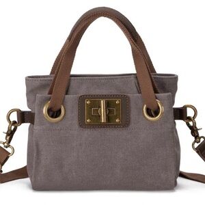ZEDE Paris Pont Des Arts Stylish Gray Canvas Tote Bag